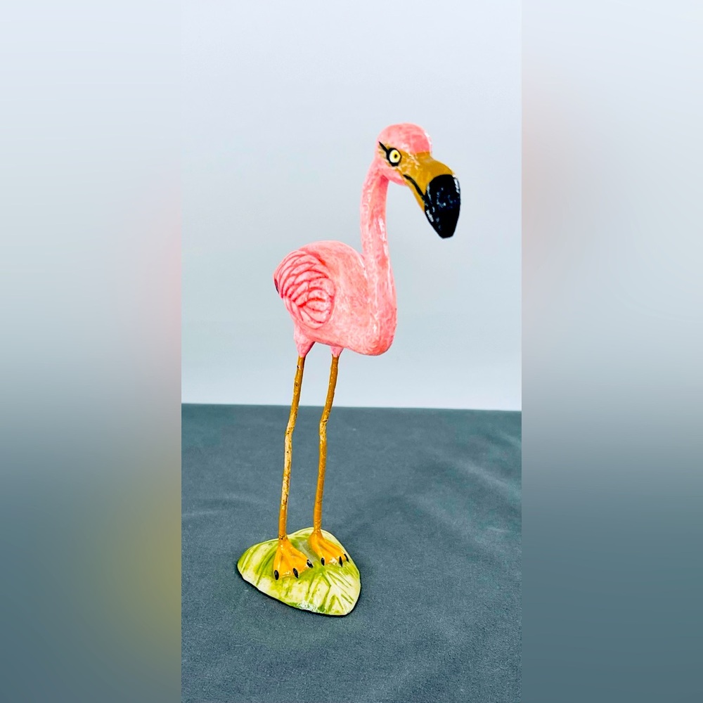 Vintage Flamingo Tropical 7 1/2” with Wire Legs